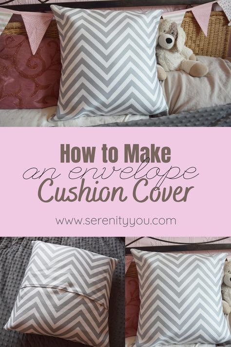 How to Make an Envelope Cushion Cover - Serenity You Envelope Cushion Cover, Make An Envelope, Machine Project, Autumn Projects, Diy Cushion Covers, Envelope Cover, Cushion Cover Pattern, Pillow Patterns, Sewing Machine Projects