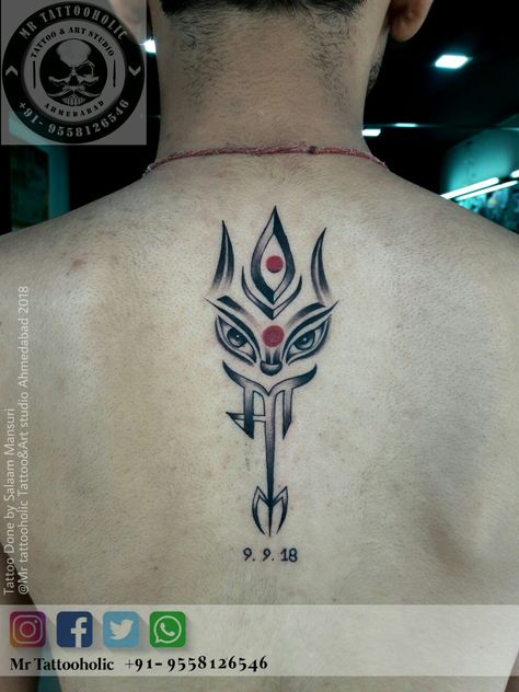 Kali Maa Tattoo, Mata Tattoo, Maa Tattoo Designs, Maa Tattoo, Kali Tattoo, Hindu Tattoos, Delicate Tattoos For Women, Trishul Tattoo Designs, Trishul Tattoo