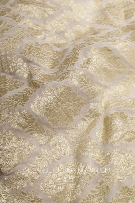 Georget base *Pure Banarasi Brocade fabric (Watergold Zari ) #banaras #zari Melange Designing Studio is a manufacturer and Trader of Dyeable fabrics in Wholesale and Retail. We've been doing business for the past four years and is based in Ernakulam, Kerala. Following are the services we provide 🔶 Dyeable Fabrics (Wholesale / Retail) 🔶 Fabric Dyeing 🔶 Unstitched Salwar Suits (Wholesale) 🔶 Crochet | Cotton | Lucknow Laces etc... 🔶 Dyeable Dupattas 🔶Lucknow , Banarasi Fabrics , Sarees , Banarasi Brocade Fabric, Banarasi Fabric, Diy Belt For Dresses, Diy Belt, Banarasi Brocade, Fabric Dyeing, Pakistani Dress, Stylish Sandals, Pakistani Dress Design