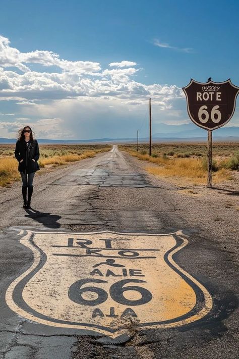 "🚗🌟 Travel back in time on Route 66! Explore the historic highway, vintage diners, and Americana charm on this legendary American road trip. 🛣️🇺🇸 #Route66 #ClassicRoadTrip #AmericanHistory" Vintage Diner, American Road, American Road Trip, Route 66, Back In Time, American History, In Time, Road Trip, Road