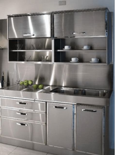 Metal Kitchen Cabinet retro metal kitchen cabinets Kitchen Cabinets Singapore, Stainless Steel Kitchen Design, Aluminum Kitchen Cabinets, Commercial Kitchen Design, Metal Kitchen Cabinets, Stainless Steel Kitchen Cabinets, Steel Kitchen Cabinets, Decorating Above Kitchen Cabinets, Aluminium Kitchen