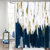 Navy Blue Shower Curtain, Abstract Bathroom, Gold Shower Curtain, Bathroom Curtain Set, Cloth Shower Curtain, Geometric Shower Curtain, Green Shower Curtains, Painting Shower, Blue Shower Curtains