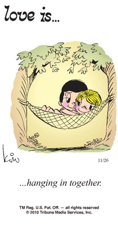 Love is ...hanging in together. Backpacking Hammock, Hj Story, Love Is Cartoon, Love Is Comic, Hubby Love, Husband Quotes, Love Me Quotes, Love My Husband, Love Is