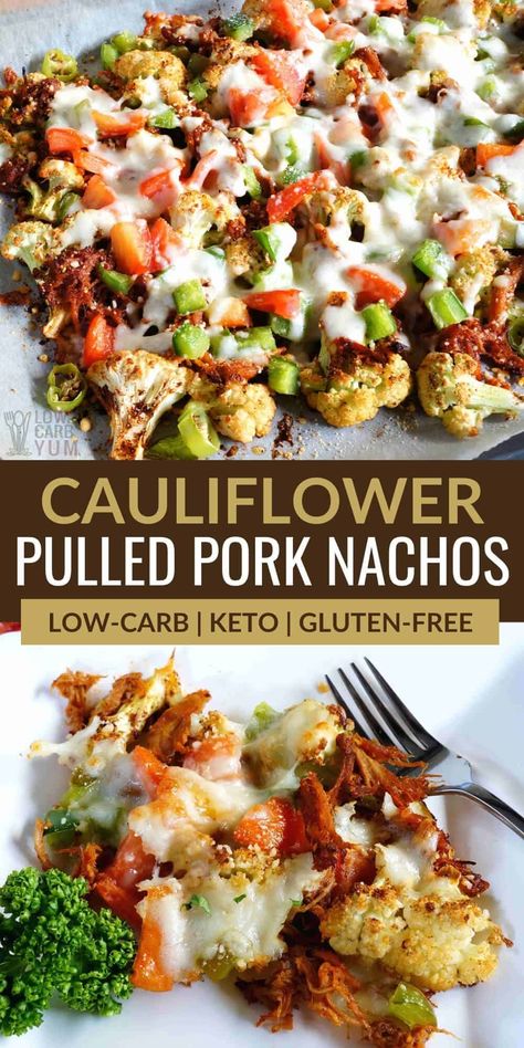 These keto pulled pork nachos are a delicious alternative to traditional nachos. They are low-carb and keto-friendly as well! Keto Pulled Pork, Low Carb Pulled Pork, Pulled Pork Nachos Recipe, Pork Nachos Recipe, Low Carb Taco Seasoning, Pulled Pork Nachos, Pork Nachos, Low Carb Pork, Healthy Low Carb Dinners