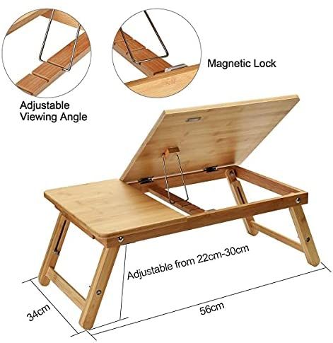 Harcas Bamboo Laptop Stand for Desk. Notebook Table Foldable and Portable Design. Adjustable Height and Viewing Angle. Can Be Used as a Breakfast Tray or Drawing Table. Perfect for 15.6-inch Laptops: Amazon.co.uk: Computers & Accessories Laptop Stand Bed, Laptop Stand For Desk, Laptop Table For Bed, Laptop Desk Stand, Table Saw Fence, Table Foldable, Classy Halloween Decor, Foldable Desk, Diy Halloween Decor