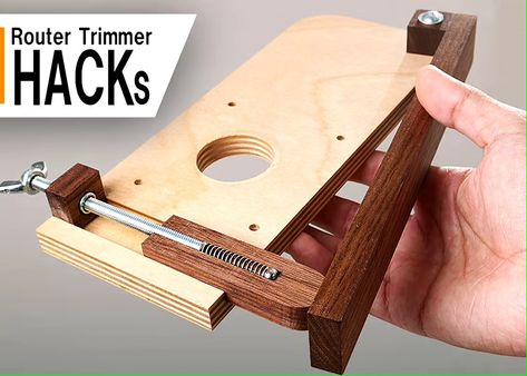 Woodworking Jig Plans, Diy Router, Woodworking Jigsaw, Diy Projects Plans, Router Projects, Router Jig, Trim Router, Woodworking Jig, Homemade Tables