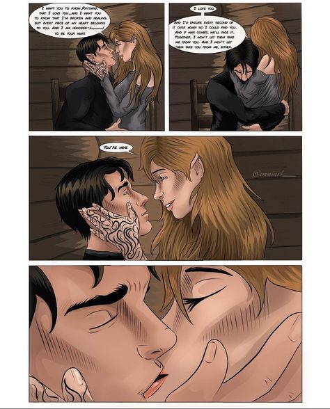 Rhysand And Feyre Mating Bond, Feyre And Rhysand Inn Scene, Feyre And Rhysand Fanart Spicy, Fayre And Rhysand, Rhysand And Feyre Fanart, Feysand Fan Art, Acomaf Fanart, Rhysand And Feyre Scenes, Rhys And Feyre