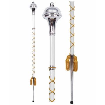 Drum Major Maces Single Piece | biznimart Highland Bagpipes, Rod And Staff, Chrome Ball, Drum Major, Gold Eagle, Gold C, Spiderman Birthday, Bagpipes, Gold Silk