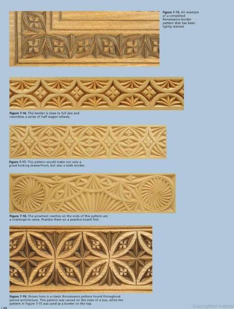 11+ Best Chip Carving Border Patterns Collection -  -  #chipcarvingborderpatterns Check more at https://woodcarving101.com/11-best-chip-carving-border-patterns-collection/ Border Patterns, Wood Carving Faces, Wood Carving For Beginners, Chip Carving, Celtic Patterns, Wood Carving Designs, Learn Woodworking, Wood Carving Patterns, Clock Art