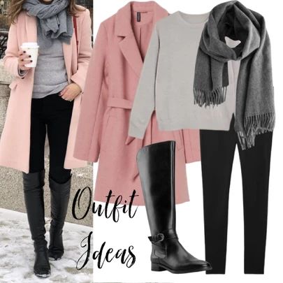 Pink Coat Outfit Winter Street Style, Pink Coat Outfit Ideas, Pink Outfit Ideas Winter, Grey Coat Outfit Winter Classy, Pink Cardigan Outfit Winter, Pink Wool Coat Outfit, Pink Coat Outfit Classy, Pink Pants Outfit Winter, Pink Jacket Outfit Winter