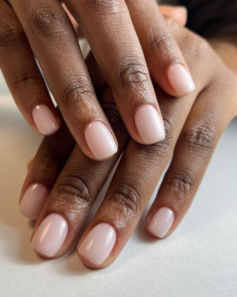 GellyBean - Gel Nails Biggleswade on Instagram: "Milky nails + beautiful dark skin = heaven ☁️🫧 Products | @the_gelbottle_inc BIAB Dreamer (base) + BIAB Milky (structured build) Prep &…" Elegant Nails Classy Short, Milky Nails Dark Skin, Classy Almond Nails, Nails Beautiful, Natural Nail Care, Milky Nails, Classic Nails, Dark Nails, Au Naturale