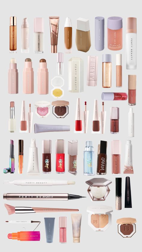 #fentybeauty #rihanna Makeup Fenty Beauty, Glamour Makeup Looks, Rihanna Fenty Beauty, Makeup Routines, Makeup Brush Uses, Preppy Makeup, Makeup Order, Makeup Bag Essentials, Sephora Skin Care