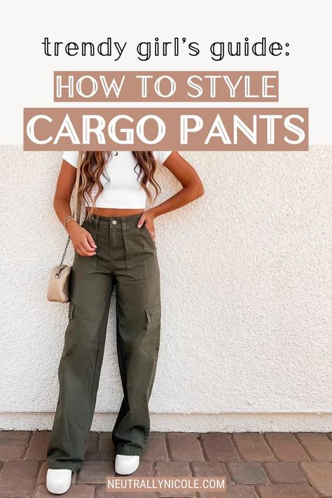 Black Cargo Pants Outfit Women, Olive Cargo Pants Outfit, Army Green Pants Outfit, Cargo Pants Outfit Fall, Pants Outfits For Women, Cargo Pants Women Outfit, Green Cargo Pants Outfit, Pant Outfits For Women, Baggy Pants Outfit