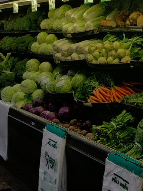 grocery store aesthetics, produce aisle Low Exposure, Brussel Sprout, Grocery Store