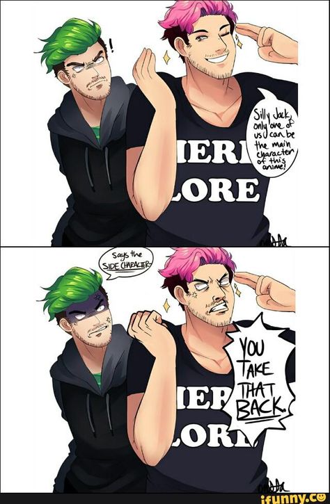 Jack X Mark, Mark X Jack, Septiplier Comic, Antisepticeye Fanart, Markiplier Wallpaper, Jacksepticeye Fan Art, Jacksepticeye Memes, Markiplier Memes, Creepypasta Slenderman