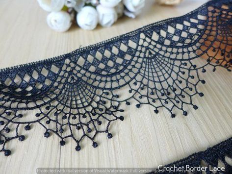 Step-by-Step Crochet Border Lace for Beginners Art Altéré, Border Lace, Crochet Edgings, Crochet Lace Edging, Step By Step Crochet, Crochet Lace Pattern, Necklace Collar, Crochet Borders, Guipure Lace