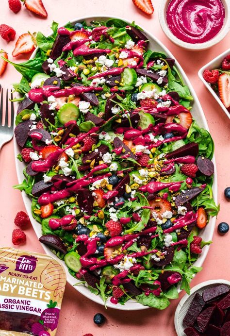 Raspberry Salad Recipes, Beet Recipes Healthy, Raspberry Salad Dressing, Healthiest Vegetables, Raspberry Salad, Poppy Seed Dressing, Berry Salad, Beet Recipes, Make Food