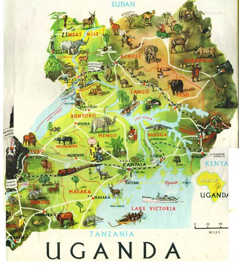 Detailed travel map of Uganda. Uganda detailed travel map | Vidiani.com | Maps of all countries in one place Swag Dress, Uganda Africa, Uganda Travel, Compassion International, Island Lake, Shoes Diy, Adventure Vacation, Art Carte, Travel Map