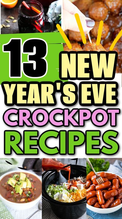 The best slow cooker new year's eve recipes for your Crockpot. Make entertaining easy with NYE slow cooker recipes like dip, appetizers, and drinks. Yum yum yum! New Years Eve Recipes, Dip Appetizers, Nye Food, New Years Eve Party Ideas Food, New Years Eve Dessert, New Year's Eve Appetizers, Crockpot Appetizers, New Years Eve Food, New Years Eve Dinner