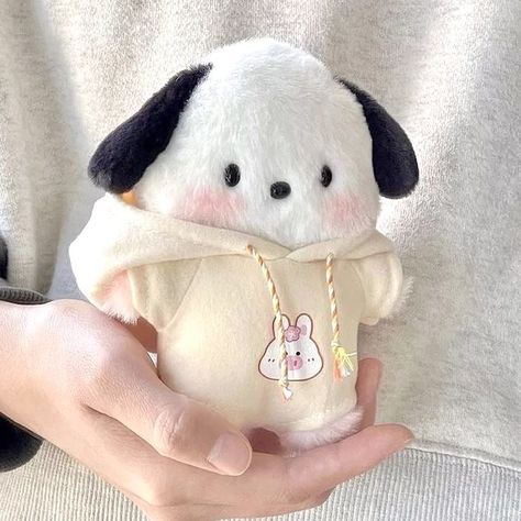 Creepy Cute Plushies, Pochacco Things, Sanrio Stuffed Animals, Plush Aesthetic, Cute Squishies, Doll Backpack, Plush Bags, Kawaii Plushies, Cute Stuffed Animals