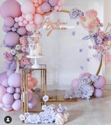 Butterfly 18th Birthday Party, Butterfly Birthday Balloon Arch, Butterfly Theme Balloon Arch, Butterfly Balloon Arch, Butterfly Theme Birthday Decoration, Butterfly Centerpiece Ideas, Butterfly Themed Birthday Party, Butterfly Centerpieces, 18th Birthday Decorations