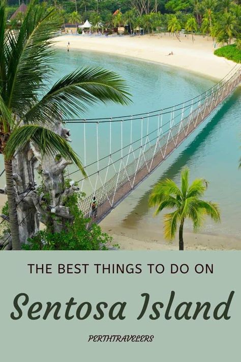 A list of the ultimate Top 10 things to do on Sentosa Island in Singapore. Find out what attractions are the best and worth visiting. Also includes a guide on how to get there. #Singapore #island #Sentosa #things to do #beach Sentosa Island Singapore, Singapore Things To Do, Singapore Vacation, Singapore Island, Singapore City, Visit Singapore, Traveling Tips, Travel Destinations Asia, Singapore Travel