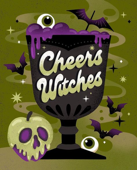 All Posts • Instagram Cheers Witches, Sweet Drawings, Casa Halloween, Gouache Illustrations, Alice In Wonderland Theme, Craft Day, One More Day, Halloween Inspo, Halloween Images