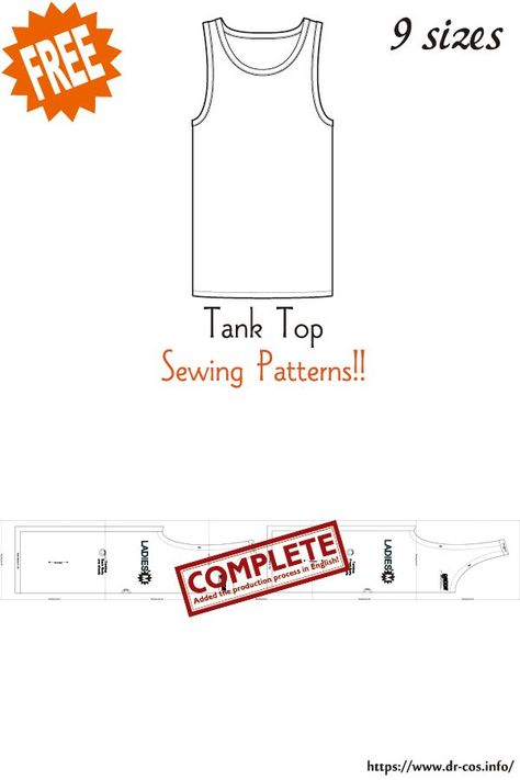 Diy Tank Top, Tank Top Sewing Pattern, T Shirt Sewing Pattern, Tank Top Pattern, Free Sewing Patterns, Striped Sheets, Sewing Diy, Top Sewing Pattern, Clothes Sewing Patterns