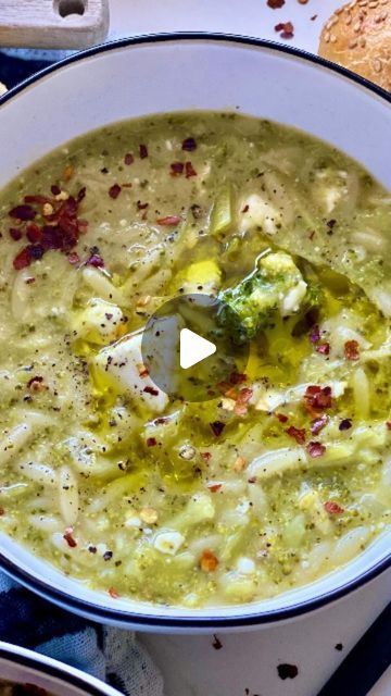 Eating Healthy on Instagram: "This Broccoli Feta Soup is creamy - even prior to adding the feta💥 by @hungry__happens It’s also healthy, simple to make and SO delicious. Huge fan.  Find the recipe on her site: HungryHappens.Net  . . . . . . . . . . . #mealpreparation #mealpreps #mealprepmonday #cookingvideo #mealideas #recipetesting #foodprepping #recipeideas #mealoftheday #healthyfoodblog #healthymealideas #healthymeals #mealprepping #workoutfood #mealprepdaily"