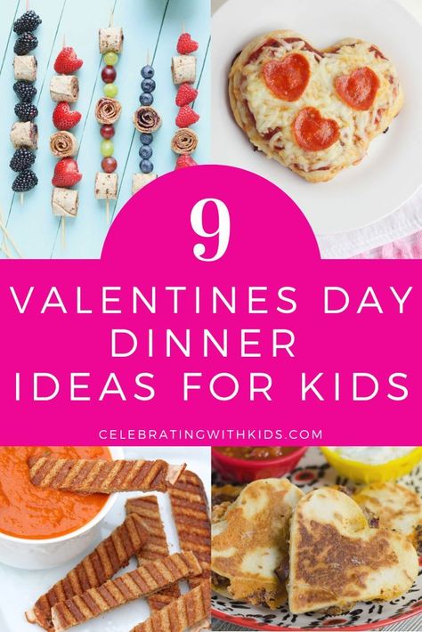 Valentine Dinner Recipes 🍽️ http://celebratingwithkids.com/valentines-day-dinner-recipes-for-kids Fun Valentines Meals For Kids, Valentine’s Day Meal Ideas For Kids, Valentines Themed Dinner For Kids, Valentines Day Kids Breakfast, Fancy Valentines Dinner Kids, Valentine Party Food For Kids, Valentine’s Dinner For Kids, Easy Valentines Dinner For Kids, Valentines Dinner For Kids Families