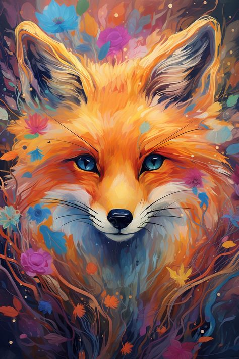 Acrylic Fox Painting Easy, Fox Painting Easy, Fox Face Drawing, Fox Painting Acrylic, Red Fox Art, Animal Paintings Acrylic, American Traditional Tattoo Ideas, Traditional Tattoo Ideas, Fox Artwork