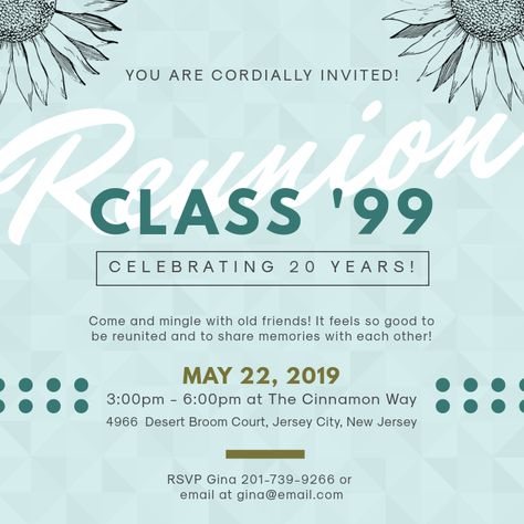 End Of School Year Party, School Invitation Card, Reunion Poster, Class Reunion Invitations, Alumni Reunion, Reunion Invitation, College Reunion, Reunion Invitations, College Party