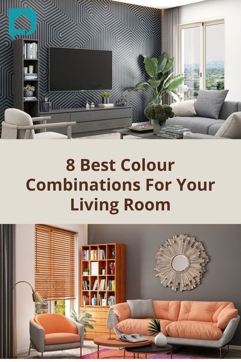 Choosing colour combinations can be confusing. But with our guide here your job is 10x simpler. Read now. living room // Latest living room designs // Mandir In Living Room // Wall unit designs // wall colour combinations // living room colour combinations Colour Combinations Living Room, Tv Unit Colour Combination, Mandir In Living Room, Wall Colour Combinations, Best Colour Combinations, Colour Combinations Interior, Living Room Colour, Living Room Color Combination, Next Living Room