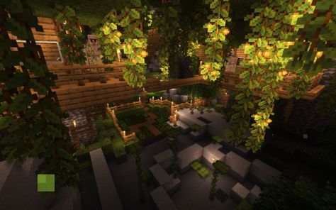 Minecraft Lush Cave Garden, Frog Cave Minecraft, Cave Home Entrance Minecraft, Minecraft Lush Caves Village, Lush Cave House Minecraft Aesthetic, Minecraft Cave Village Ideas, Cave Homes Minecraft, Lush Cave Village Minecraft, Lush Minecraft Builds