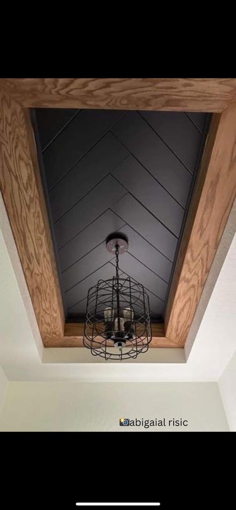 Wall Trim Design, Angled Ceiling, Shiplap Ceiling, Ceiling Trim, Trim Design, Master Room, Wall Trim, Black Ceiling, Ceiling Tile