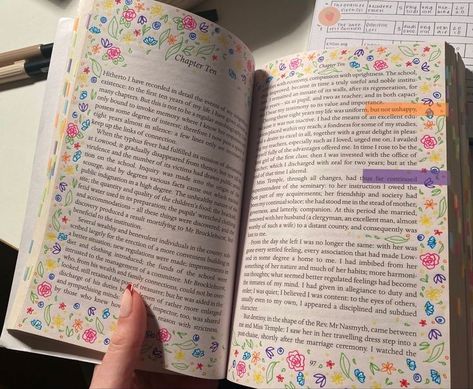 Book Annotating Ideas, Pretty Annotated Books, Annoting Books Ideas, Pretty Book Annotations, Book Annotation Ideas Aesthetic, Cute Book Annotation, Annotation Livre, Annotated Books Aesthetic, Pretty Annotations