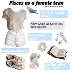 Image may contain: 1 person Pisces Fashion, Water Signs Zodiac, Picies Zodiac, Zodiac Leo Art, Zodiac Clothes, Venus In Pisces, Pisces Traits, Zodiac Sign Fashion, Pisces Girl