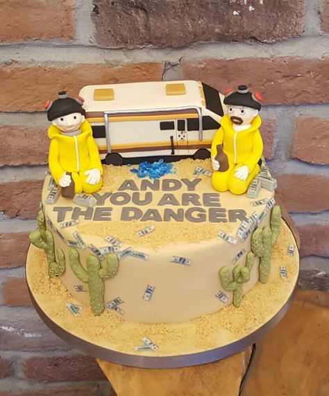 Breaking bad cake ☺ 17th Cake, Breaking Bad Cake, Breaking Bad Birthday, Bad Cake, Bad Birthday, Breaking Bad Party, Creative Birthday Cakes, Creative Birthday, Yellow Aesthetic