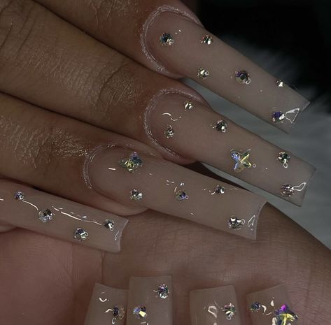 Tapered Square Nails Rhinestone, Checkered Nails, Makeup Nails Designs, Tapered Square Nails, Tapered Square, Cute Acrylic Nail Designs, Long Acrylic, Acrylic Nails Coffin Short, Acrylic Nails Coffin