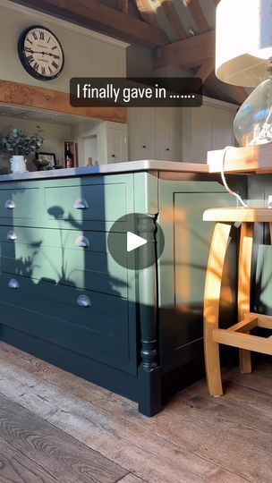 Sage Green Kitchen Island, Ceiling Kitchen Cabinets, Green Woodwork, Green Kitchen Island, Ceiling Kitchen, Open Plan Kitchen Diner, Sage Green Kitchen, Room Green, Little Greene Paint