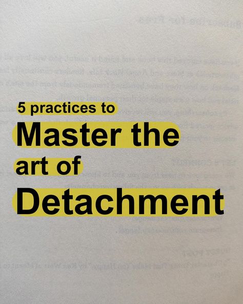 ✨Sharing 5 main practices to help you master the art of detachment. ✨Detachment is about maintaining emotional independence and letting go of excessive investment in outcomes, people and possessions. It’s not apathy but a balanced mindset that fosters inner peace and resilience. ✨Why detachment is important? 📍It helps maintain emotional equilibrium. By not becoming overly attached to outcomes or people, individuals can navigate the emotional ups and downs more smoothly. 📍Being detached ... The Art Of Detachment, Practicing Detachment, Art Of Detachment, Emotional Independence, Law Of Detachment, Emotional Detachment, Ups And Downs, Inner Peace, Letting Go