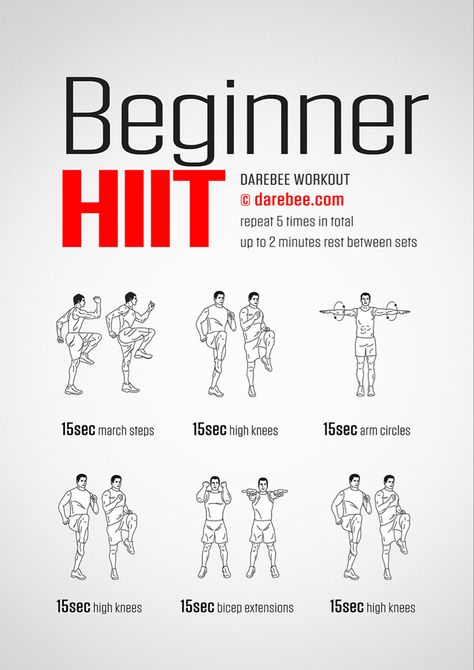 Beginner HIIT Workout Beginner Hiit, Hiit Workouts Fat Burning, Core Workout Videos, Hiit Workouts For Beginners, Exercises For Beginners, Beginner Workouts, Hiit Workout At Home, Build Muscle Mass, Hiit Workouts