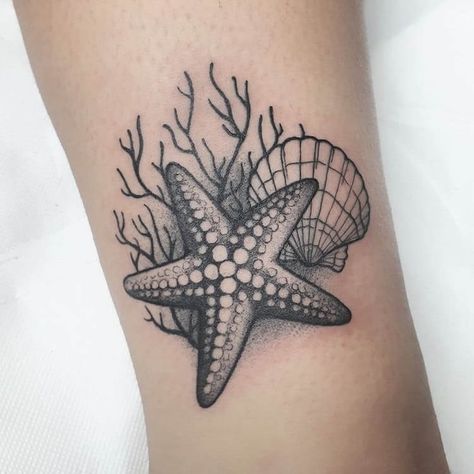 Zee Tattoo, Coral Tattoo, Ocean Sleeve, Starfish Tattoo, Seahorse Tattoo, Shell Tattoos, Sea Tattoo, Beautiful Flower Tattoos, Ocean Tattoos