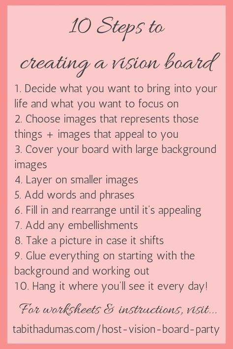 10 steps to creating a vision board. And how to host a vision board party! Ideas For Vision Boards, Shopping Catalogue, Host Party, Goal Settings, Studie Hacks, Vision Board Workshop, Vision Board Diy, Creating A Vision, Vision Board Examples