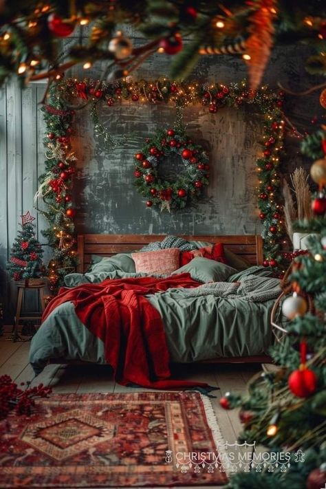 Classic Christmas Photoshoot, Vintage Holiday Photoshoot, Christmas Photography Studio, Nordic Christmas Aesthetic, Christmas Couch Photoshoot, Christmas Photoshoot Decor, Christmas Decor Photoshoot, Different Christmas Aesthetic, Moody Christmas Photography