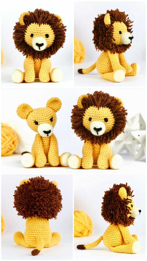 Amigurumi Cute Lion Cub Crochet Free PDF Pattern Free Lion Amigurumi Patterns, Crochet Lion Amigurumi, Lion Free Crochet Pattern, Lion Crochet Pattern Free Amigurumi, Crochet Safari Animals Free Pattern, Free Lion Crochet Pattern, Crochet Lion Pattern Free, Lion Crochet Pattern Free, Lion Amigurumi Pattern Free