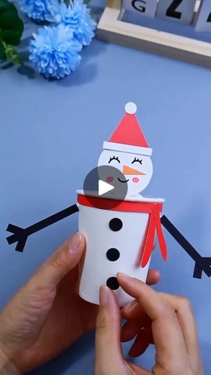 5.1K views · 105 reactions | How to make a snowman with paper cups for Christmas #craft #diycrafts #diy #crafts #crafting | Craft Home | Craft Home · Original audio Paper Cup Snowman, Cup Snowman, Paper Cup Crafts, Make A Snowman, Craft Home, Cup Crafts, Paper Cups, 1k Views, Paper Cup