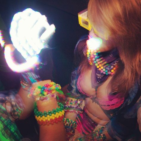 2000s Rave Aesthetic, Raver Aesthetic, Neon Rave Aesthetic, 2010 Rave Aesthetic, Scene Rave, Rave Scene Aesthetic, Pearlers Rave, Rave Core, Rave Pacifier Kandi