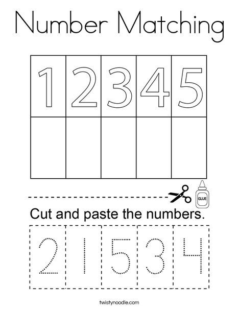 Number Activities Preschool, Preschool Number Worksheets, Twisty Noodle, Homeschool Preschool Activities, Matching Worksheets, Prek Math, Free Preschool Worksheets, Learning Worksheets, Numbers Preschool