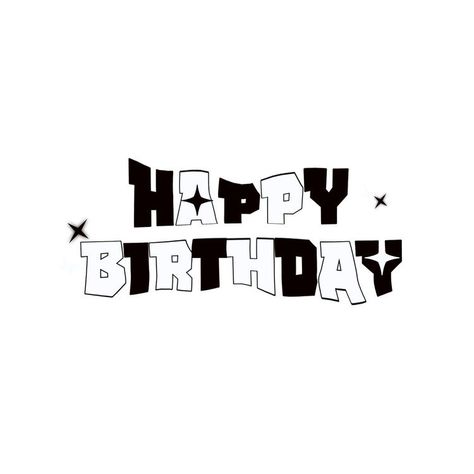 Birthday Deco Ideas, Hbd Png, Font Happy Birthday, Happy Birthday Aesthetic, Happy Birthday Star, Happy Lettering, Birthday Font, Happy Birthday Font, Happy Birthday Letter